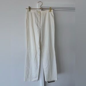 Laurèl Luxury Tailored Straight Off White Leg Pants  (Size 6/8)